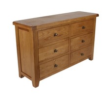 Oak 6 draw Large chest  137cm