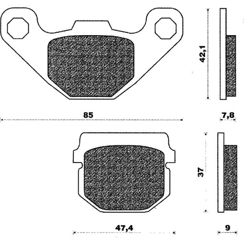 Pair brake pads piaggio 50 - pair,