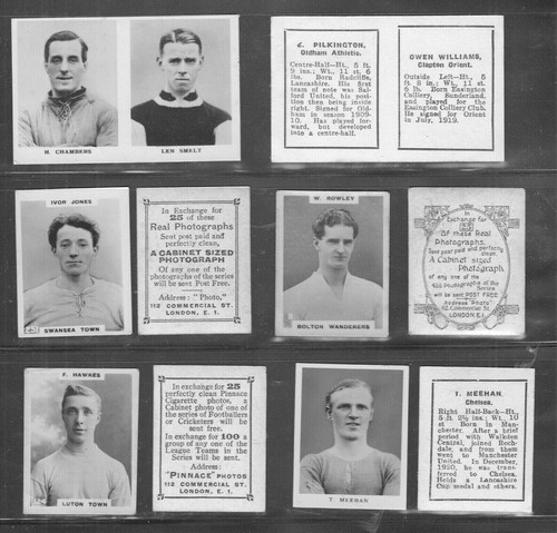 Type cigarette cards sets - type,