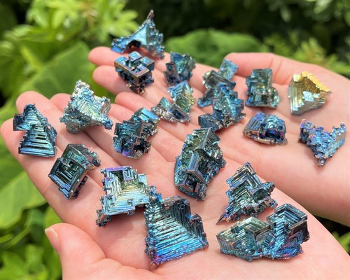 Mini bismuth crystals - bismuth,