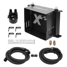 Universal Engine Oil Cooler 25 Row AN10 with Thermostatic Sandwich Adapter Hoses