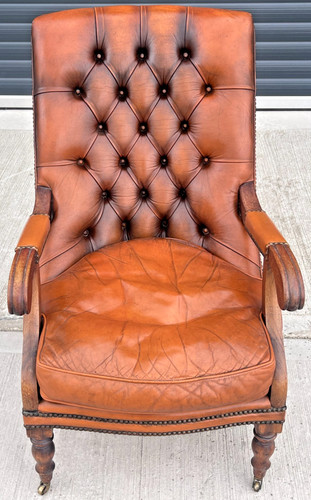 Victorian style tan leather - style,