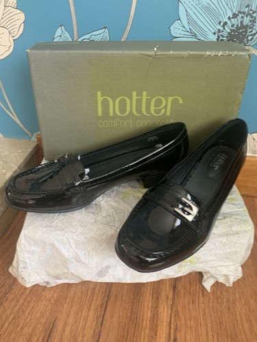 Hotter ladies black patent - ladies,