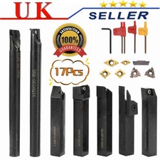17Pcs Lathe Cutting Turning Tool Carbide Insert Holder Set 16mm Shank Diameter