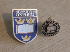 2 X Enamel Badges Oxford University