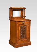 Pollard Oak Fireside Purdonium | Carved Front & Mirror Back