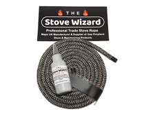 Black Stove Rope 2.5M Kit Wood Burning Doors Seal Multi Fuel Log Coal 6 8 10 12