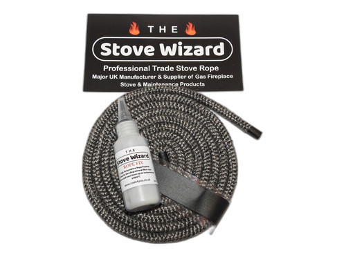 Black stove rope kit - black,