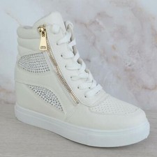 WOMENS LADIES HIDDEN WEDGE