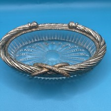 Stylebuilt Soap Dish With Clear Glass Insert Hollywood Regency Vintage