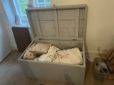 Large Wooden Storage Blanket Box Chest Ottoman