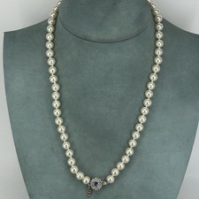 vintage Camrose & Kross necklace faux pearl single strand JBK Jacqueline Kennedy