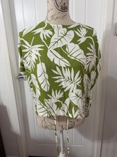 Primark Green and White Leaf