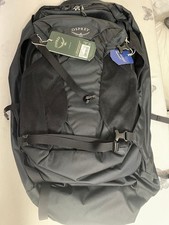 OSPREY Farpoint 70L O/S  mens fit Black Ventilated with Day pack NO STRAP COVER