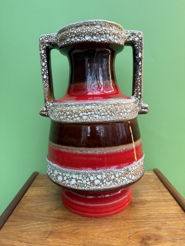 Large 40cm fat lava - large, vase