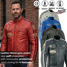 Men armored biker - men’s, leather