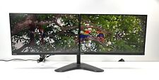 2 x 24" LENOVO 2K 2560 x 1440 P24H-10 Monitor Bundle Frameless USB-C HDMI DP QHD