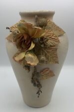 Vase Cream Colour Decorated With Artificial Flowers
