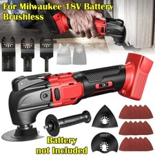 6 Gear Brushless Cordless Oscillating Multi Tool & Accessories for Milwaukee 18V