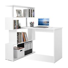 MONDEER 360° L-Shaped Computer Desk Corner PC Table Office Adjustable Shelve