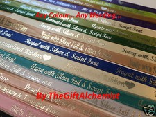 Personalised Printed Ribbon Double Satin 7mm Wedding Anniversary Favour Box Xmas