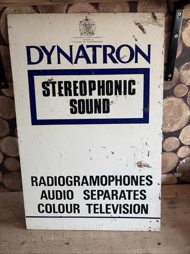 Dynatron radiogram wooden sign - radiogram,