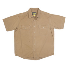 CABELAS Mens Beige Plain Shirt