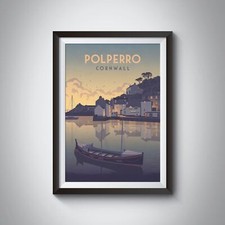 Polperro Cornwall Travel Poster - Bucket List Prints