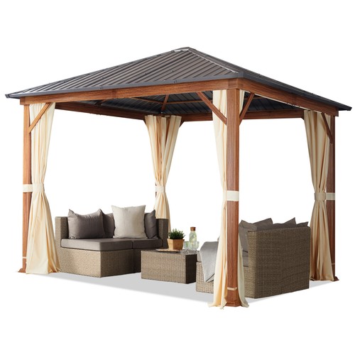 Garden gazebo 3x3 oak - garden, m,