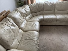 Leather Corner Sofa With 2