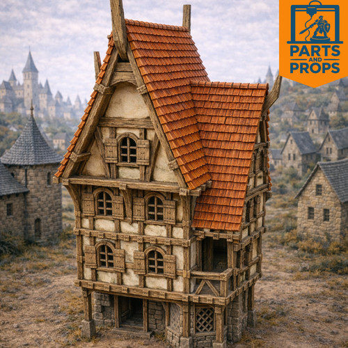 Huge medieval house building - medieval,