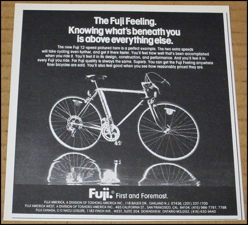 1978 fuji bicycle print - bicycle, ad