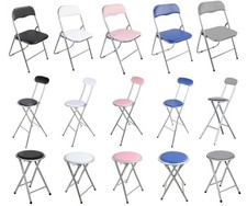 Foldable Breakfast Bar Stool Soft Padded Seat  Kitchen Dining Home Office Chair