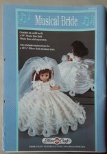 Orig Fibrecraft Musical Bride Music Box/ Pillow Doll Crochet Pattern Fcm232