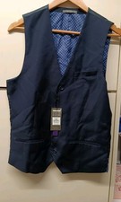 Mens Waistcoat Size Small Navy