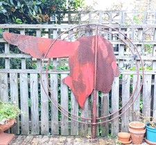 An American 1930's metal Pontiac Dealership, 'Red Indian Head' logo weathervane