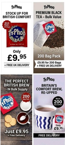 Typhoo tea bags string tag - bags,