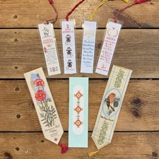 Vintage Woven Embroidered Bookmarks 7pcs
