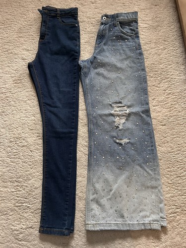 Girls denim trousers - x2,