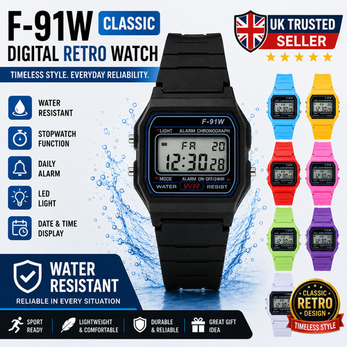 F91w classic waterproof - classic, new