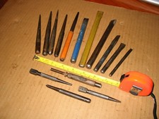 Vintage Small Cold Chisels Punches Drifts inc Bedford Eclipse Moore & Wright