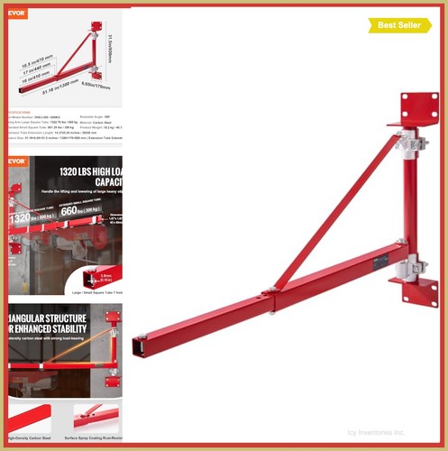 Wall mount jib - 1320, lb