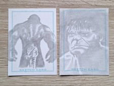 TWO HULK/BRUCE BANNER HAND DRAWN SKETCH CARDS PSC ACEO