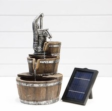 Barrel Solar Water Feature