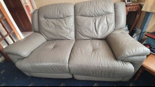 Leather recliner double - recliner,