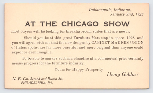 1925 cabinet makers - cabinet, union
