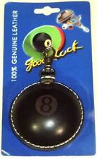 BLACK LEATHER NO8 BALL CHALKS HOLDER AND KEY FOB FOR POOL / SNOOKER CUE