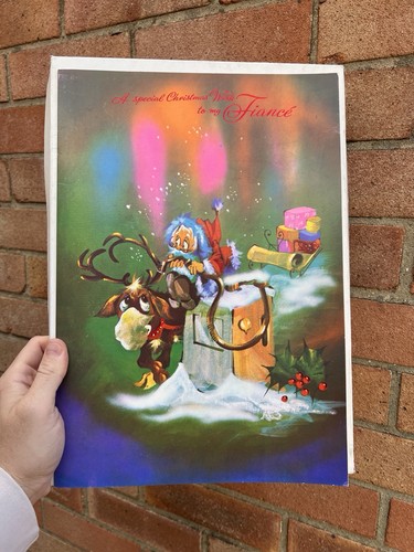 Vintage christmas card - card, my