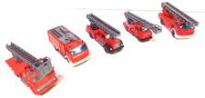 5 used Fire trucks, 1/87 plastic models 2 WW, 3 Wiking model lorries Germany
