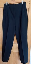 Zara Ladies Smart Black Trousers High Rise Tapered Size Large UK Size 12